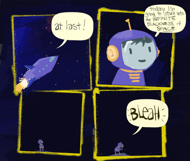 I Have a Theory about the Infinite Blackness of Space